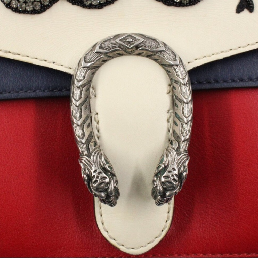 GUCCI Calfskin Crystal Snake Embroidered Mini Dionysus Shoulder Bag. Very rare - Picture 4 of 10